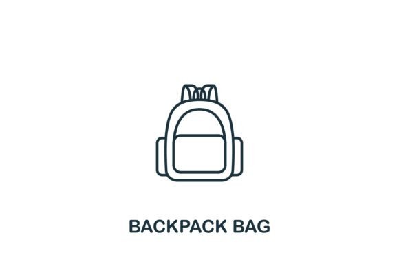 Backpack Bag Icon: Perfect for Outdoor Design