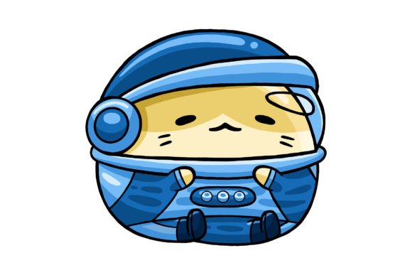 Cute Hamster Astronaut Cartoon Vector