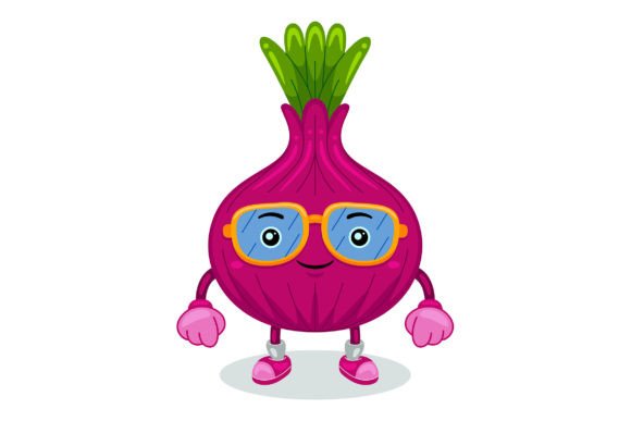 Cute Onion Mascot Character Vector