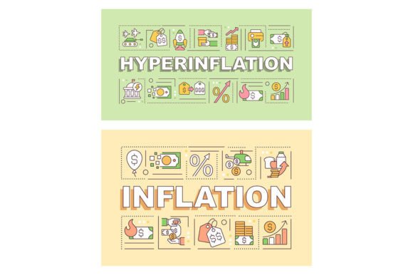 Inflation Word Concept Banner Set: Creative Insights