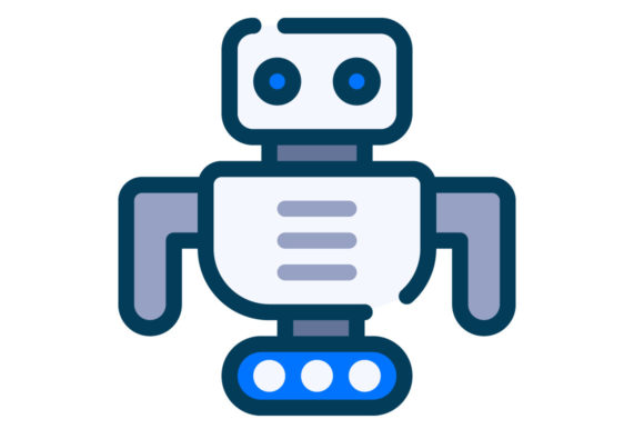 Robot Filled Line Icon: A Versatile Design Tool
