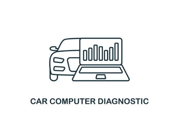 Strategic Use of Car Computer Diagnostic Icon for Enhanced Branding and Communication